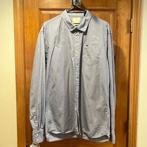 Scotch & Soda mens XXL blue and white checked button down dress shirt